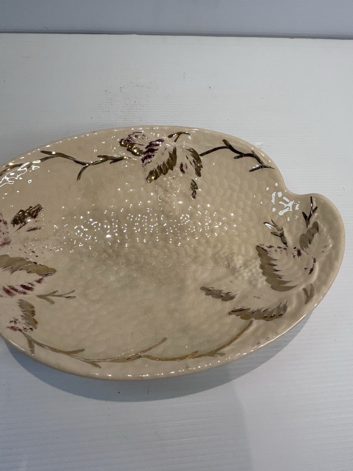 Wade Gold Blush Handpainted Oval Dish Approx 25cm Vintage Art Pottery