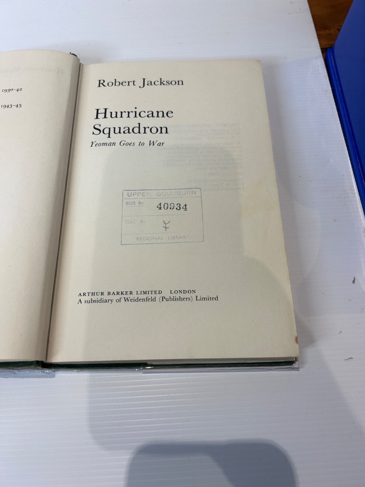 Hurricane Squadron Robert Jackson 1st Ed 1978 RAF WW2 Fiction Hardcover