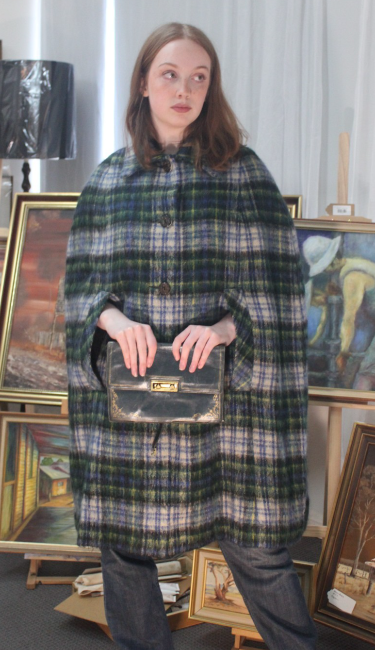 Vintage Scottish Mohair Tartan Cape Coat – Ann Hanlin Rannoch Designs