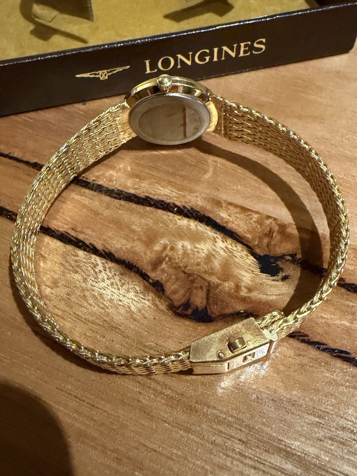 Longines Ladies Quartz Watch Gold Tone Mesh Bracelet Box Papers Swiss 6558