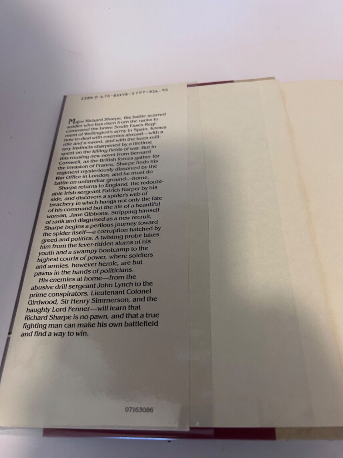Sharpe's Regiment by Bernard Cornwell First US Edition 1986