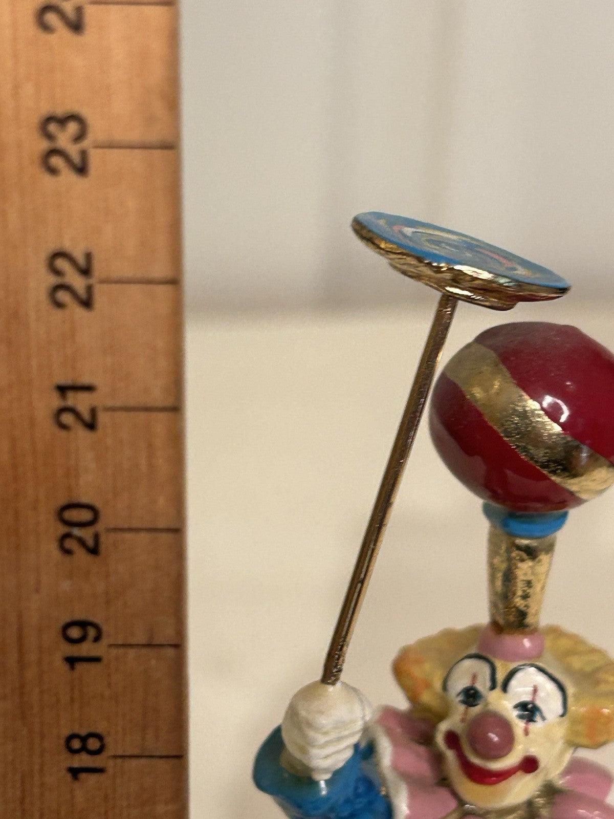 Ron Lee Circus Clown Figurine on Onyx Base Vintage Hand-Painted Art (Damage)