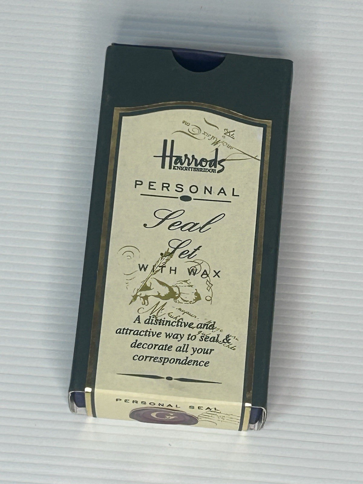 Harrods Great Britain Personal Letter “G” Seal Set with Wax in Original Box New