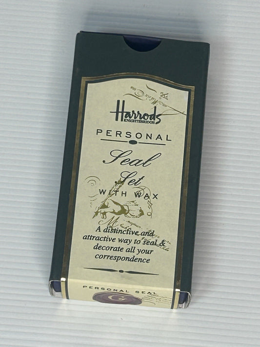 Harrods Great Britain Personal Letter “G” Seal Set with Wax in Original Box New