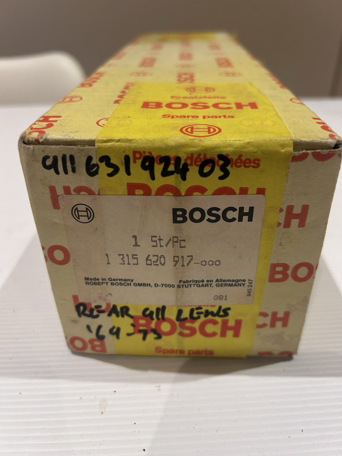 Pair Bosch Porsche 911 Rear Tail Light Lenses 1964–73 | OEM | 911.631.924.03