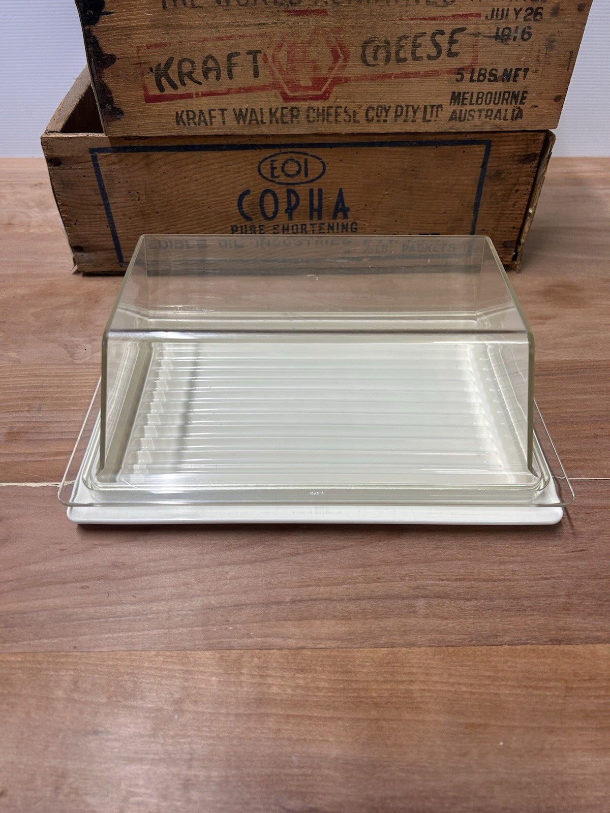 Vintage Tupperware Cheese Keeper 1635-2 Rectangular Server Made in Australia