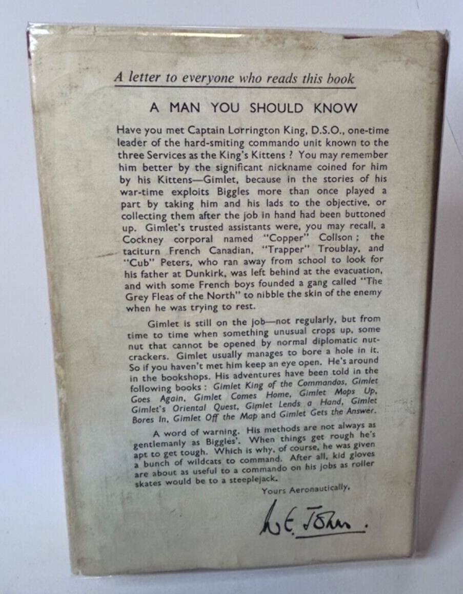 BIGGLES AND THE BLACK RAIDER 1953 TRUE 1st edition Captain W.E. Johns Dust Jack