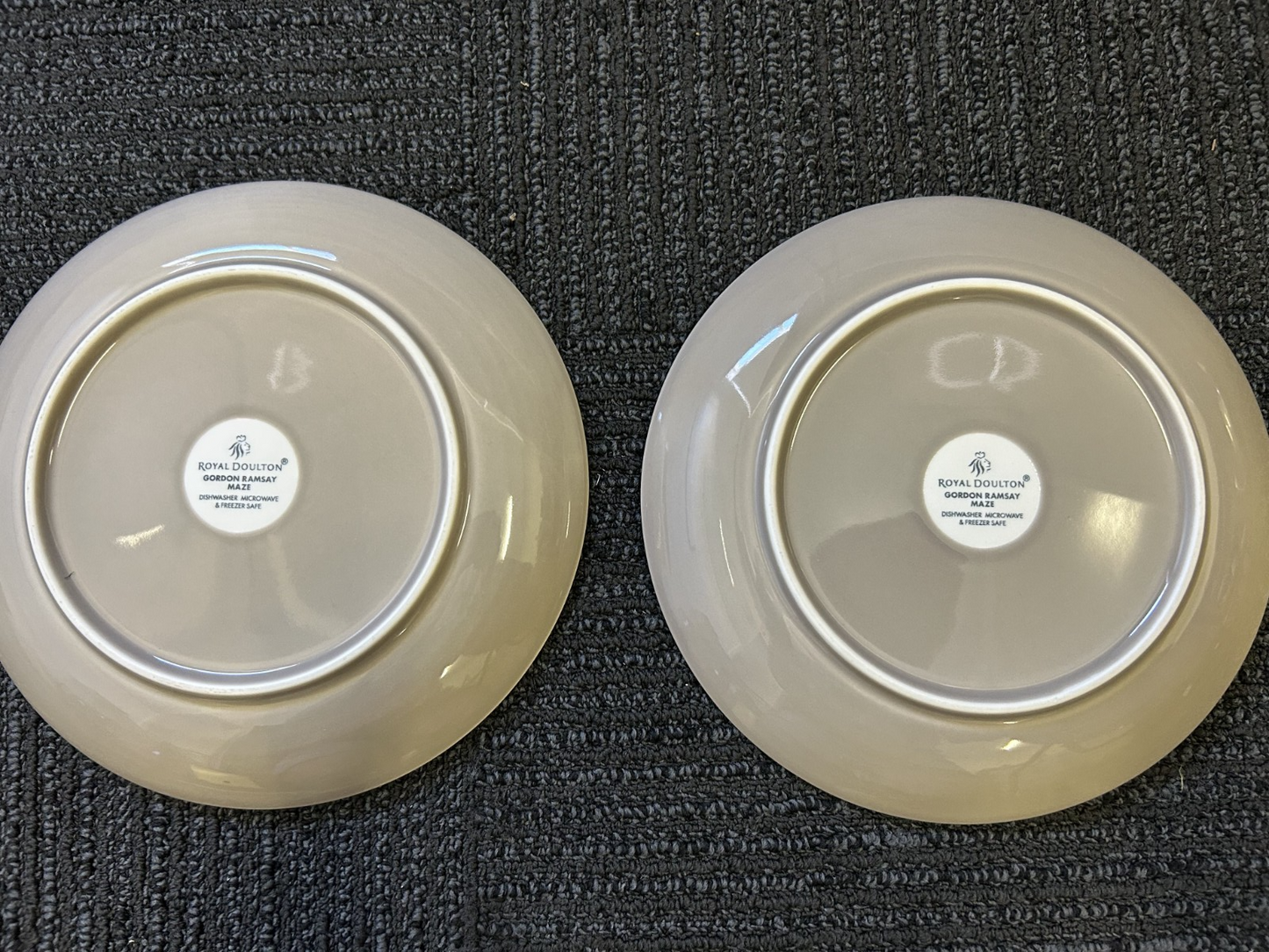 Royal Doulton Gordon Ramsay Maze 6pc Dinner Set Bowls Plates Grey Stoneware