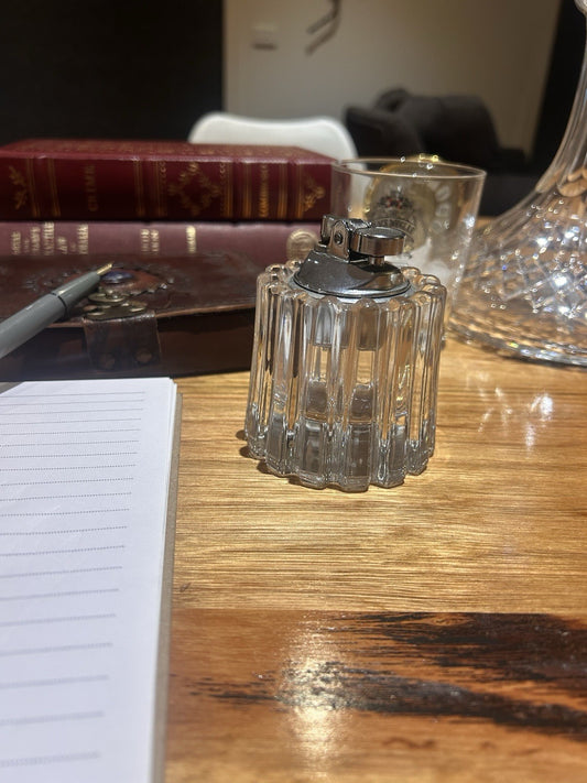 Vintage Koei Unicon Japan Glass Table Lighter Retro Desk Lighter - UNTESTED