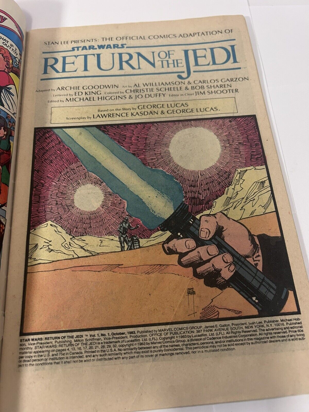 Star Wars: Return of the Jedi Comic Books Complete Set of 4 Marvel Comics 1983