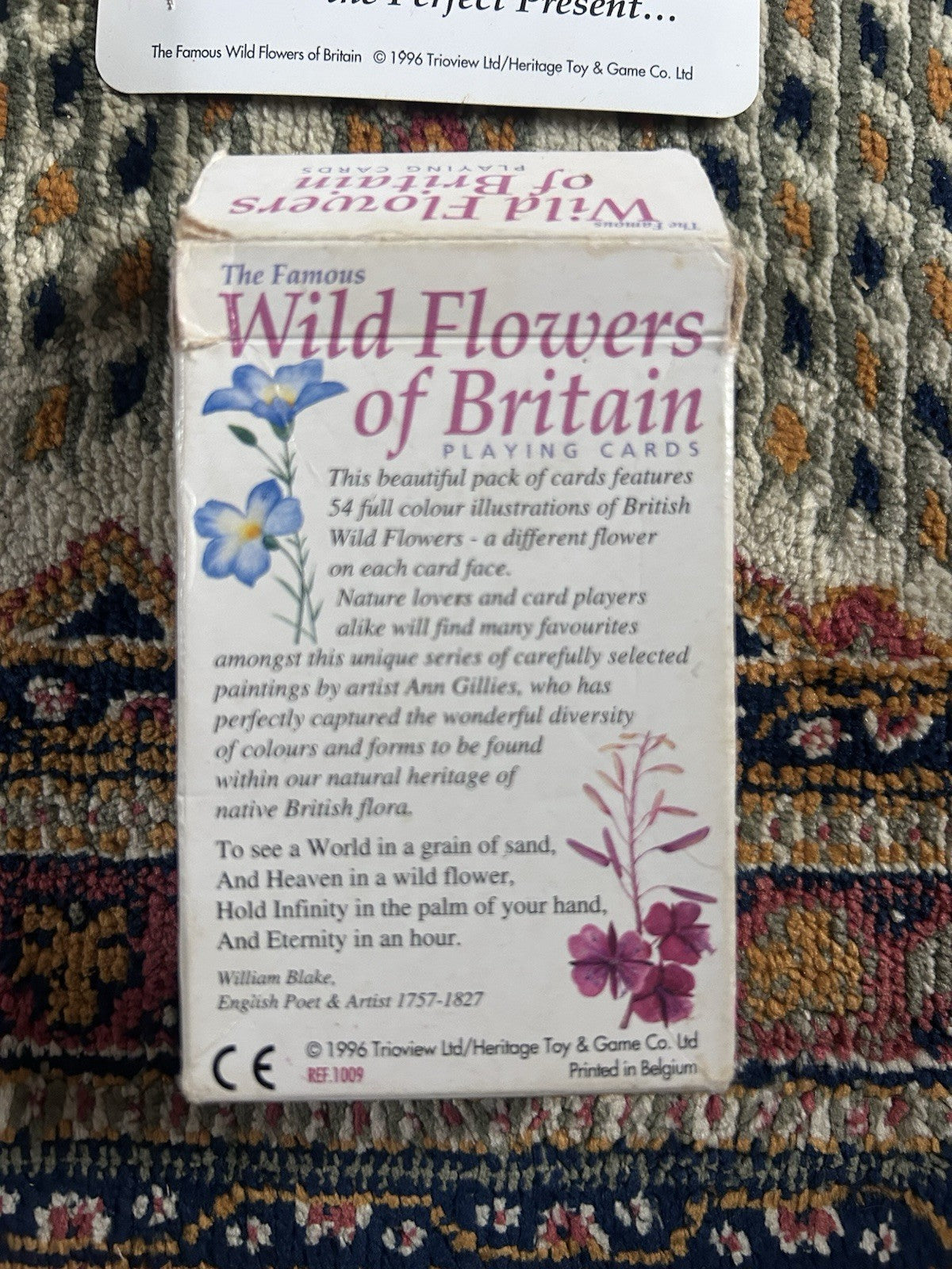 Wild Flowers of Britain Playing Cards 1996 Heritage Ann Gillies Illustrated
