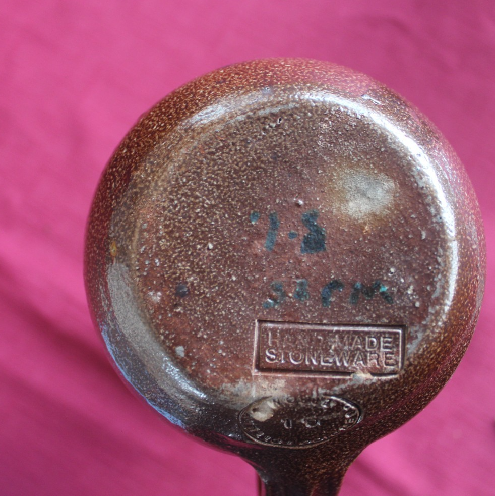 Bendigo Pottery Vintage wine Set – Carafe & 2 Goblets (Brown Glaze)