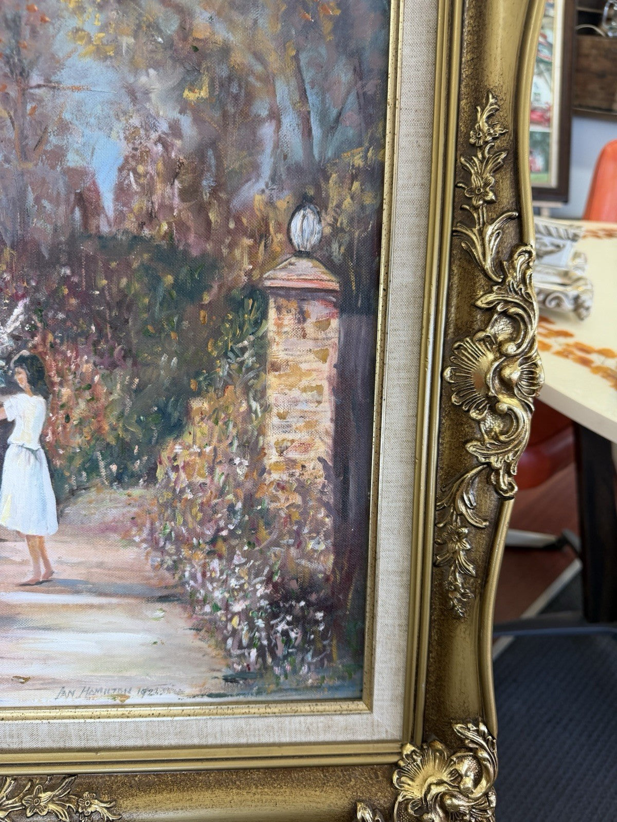 Ian W Hamilton Enjoying Springtime 2015 Original Oil Painting Australian Art