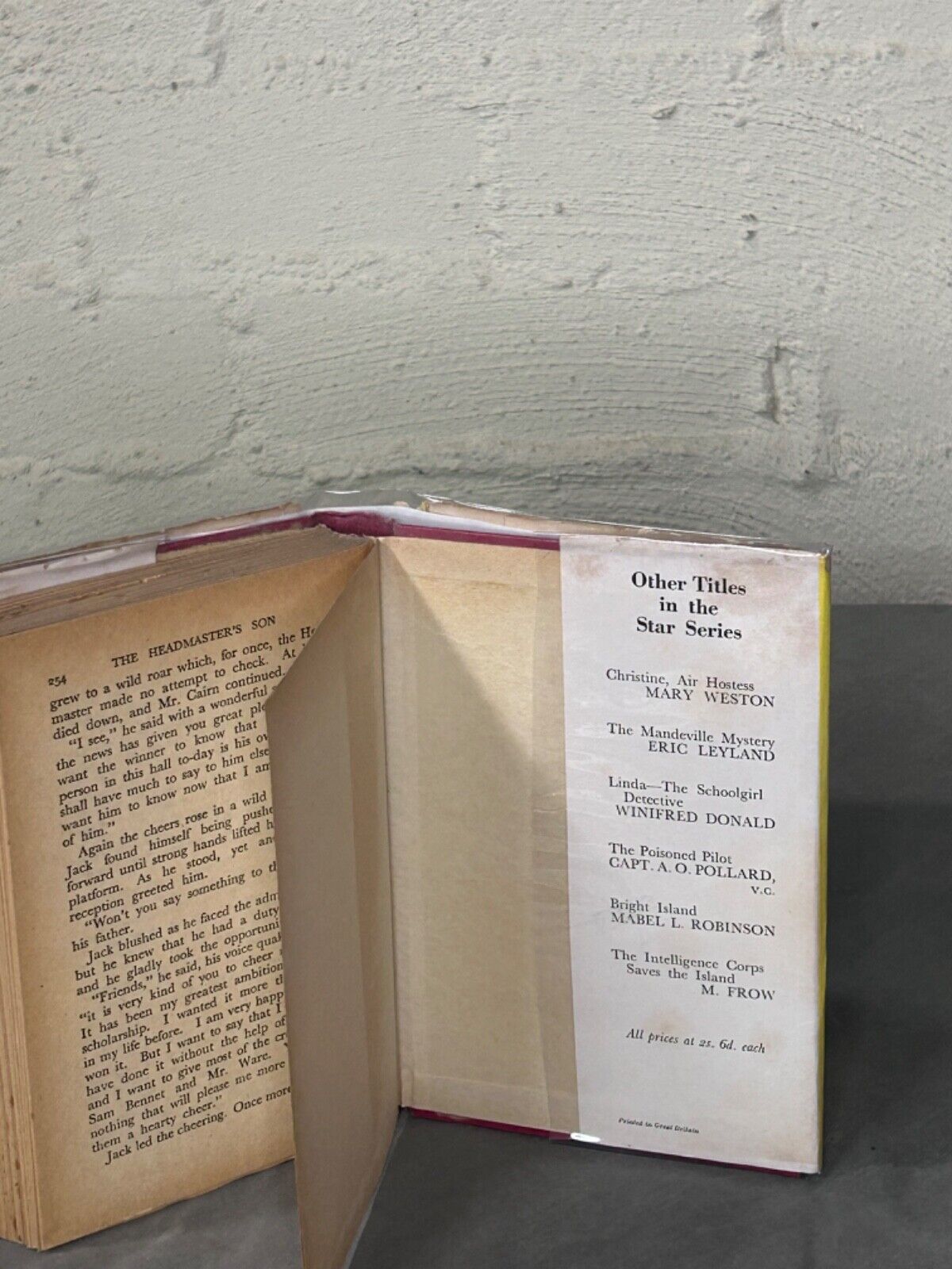 THE HEADMASTER'S SON TOM HOLLAND * HBDJ PUBLISH UK 1950'S * SCHOOLBOY  STORY *