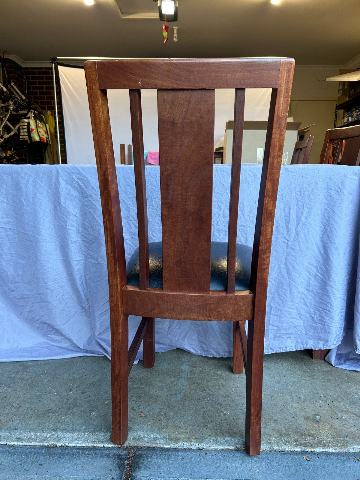Solid Redgum Dining Table & 6 Chairs Set Hardwood Timber 1.7m x 1.7 m Rustic AU