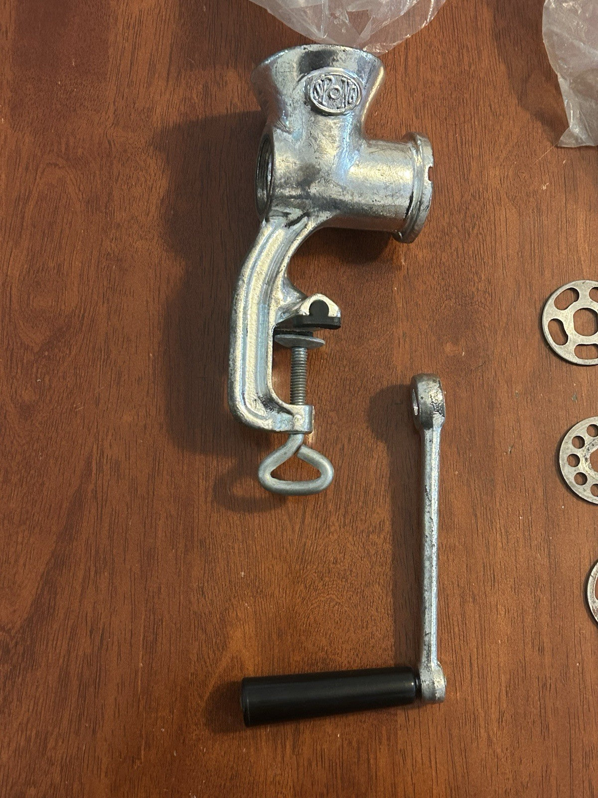 Spong National No.20 Mincer Made in England Boxed Vintage Kitchen Tool