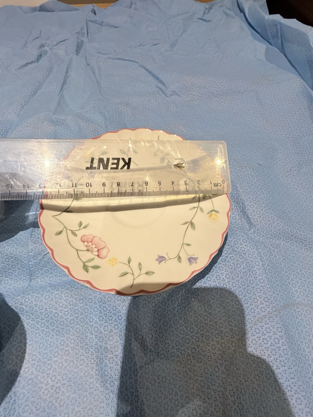 Johnson Brothers Tea Cups Saucers Set 5 Floral Pink Trim England Vintage