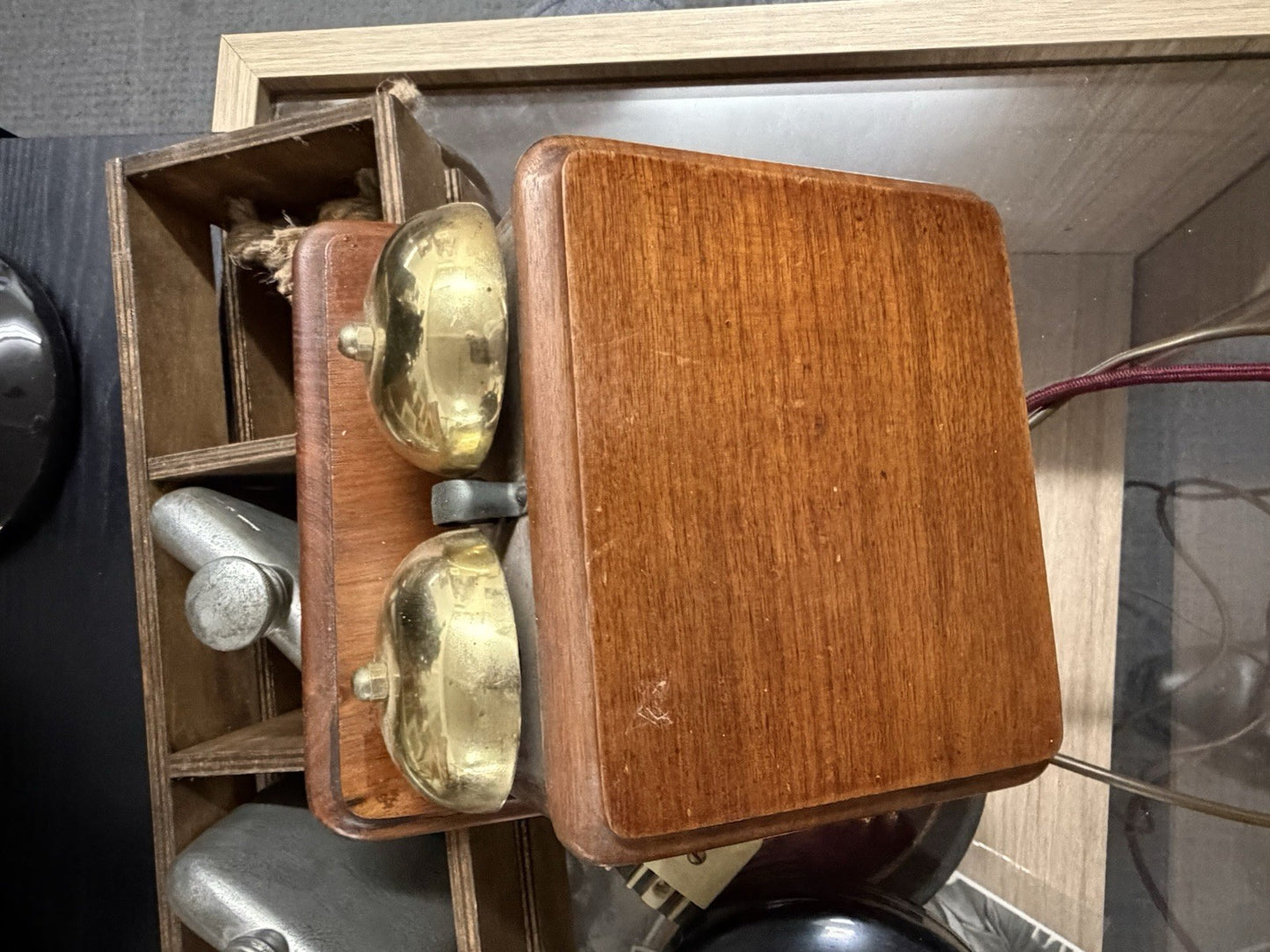 Vintage PMG Candlestick Telephone Timber Ringer Box Restored 1993 Antique