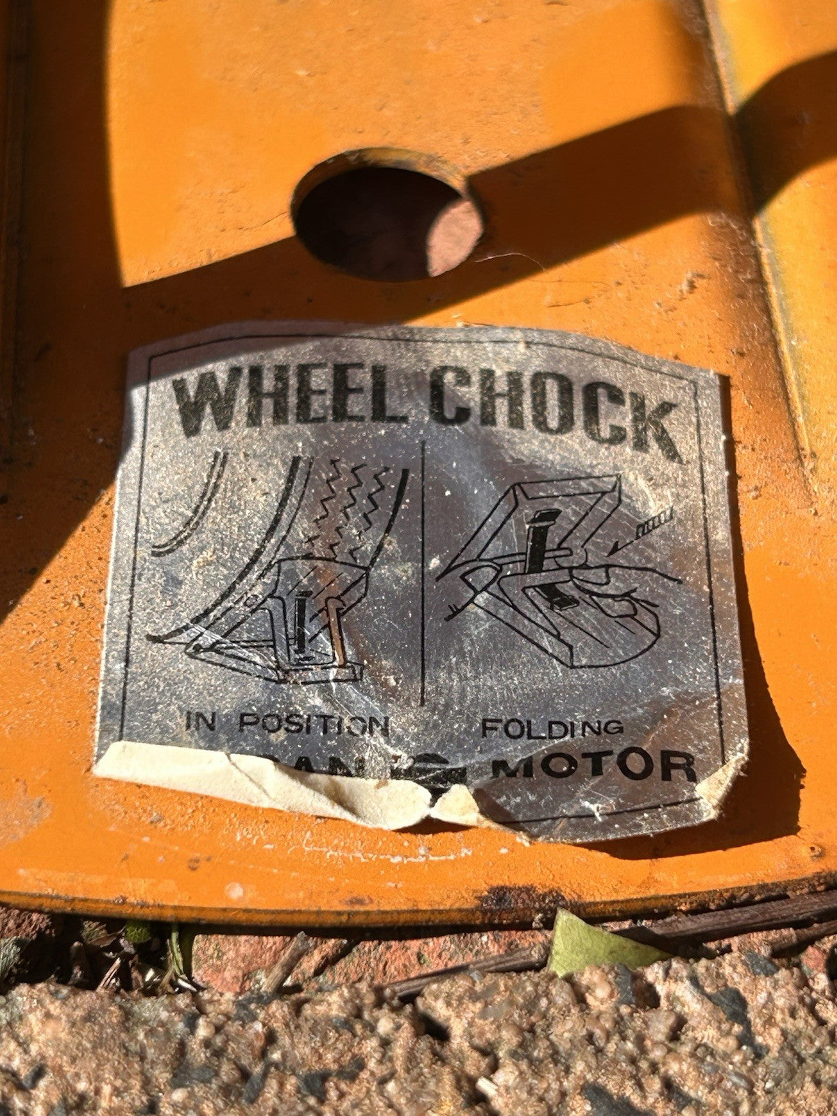 Vintage Nissan Folding Wheel Chocks Pair Metal Automotive Garage Tool