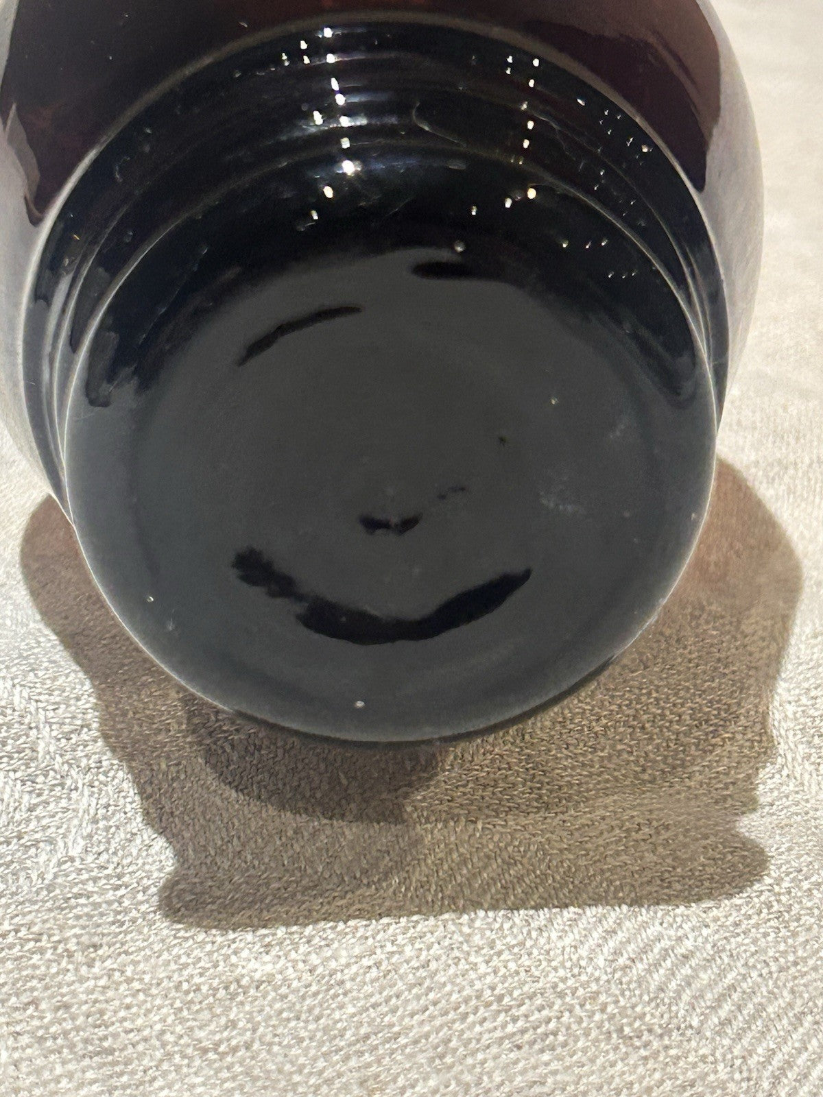 Early 20th Century Hand-Blown Ruby Glass Vase with Gilt & Enamel Floral