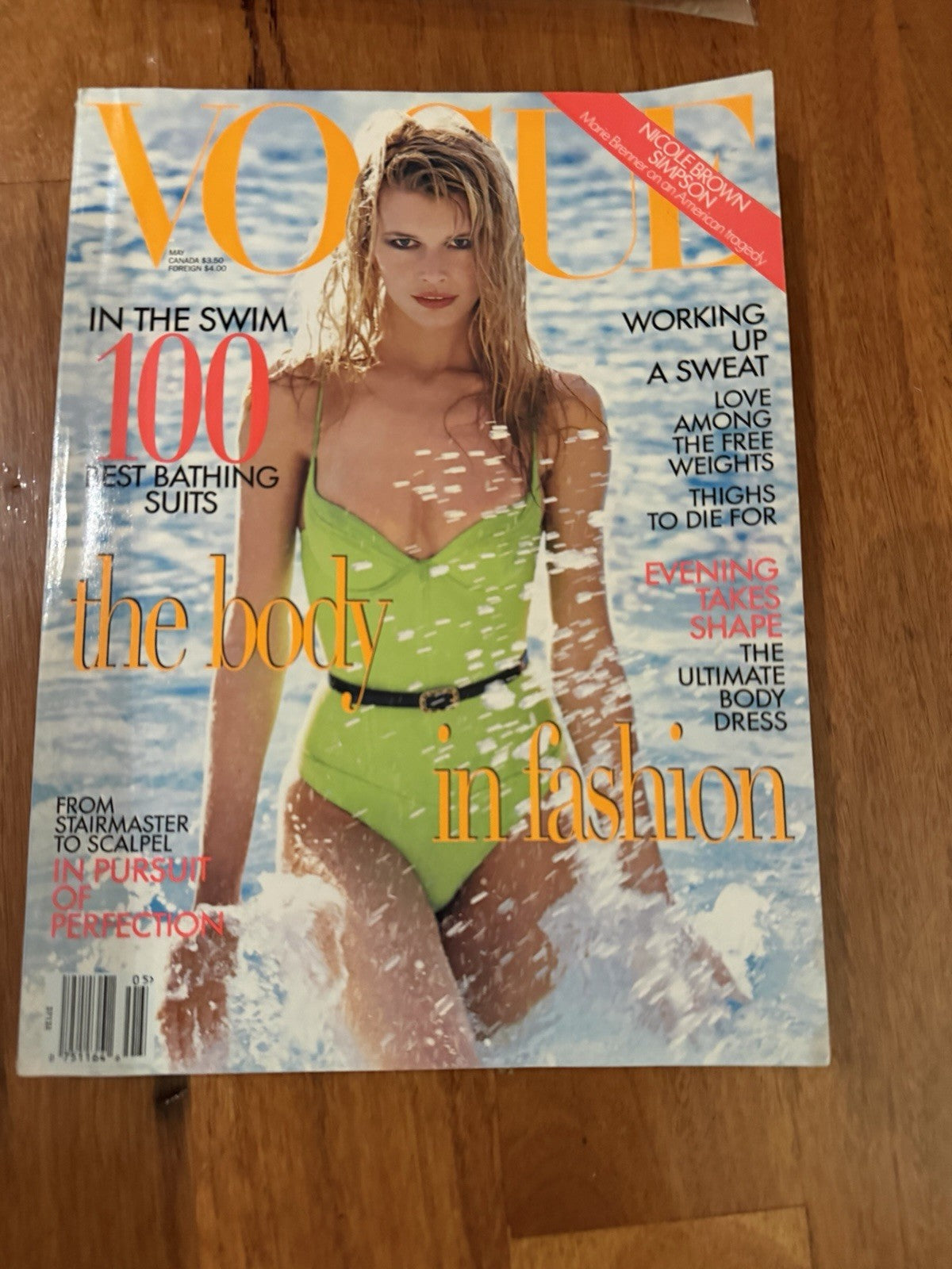 Rare Vogue US May 1995 Claudia Schiffer Helmut Newton Fashion Magazine
