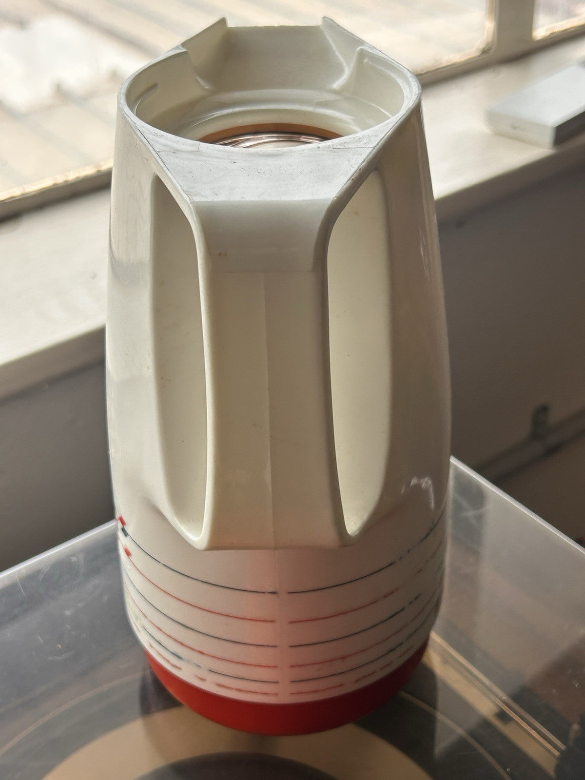 Vintage West German Vacuum Jug Dr Zimmermann Busse Design Red White