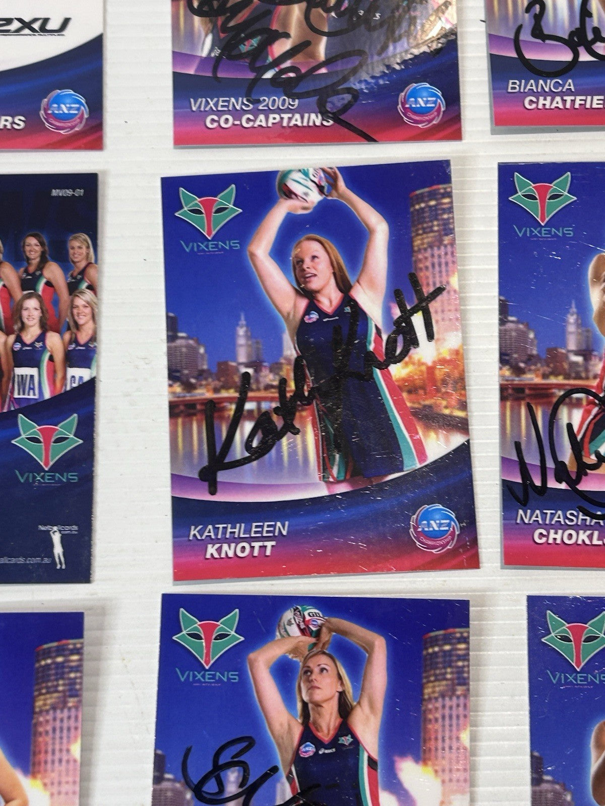 2009 Melbourne Vixens Signed Card Set Netball Premiers McMahon Chatfield