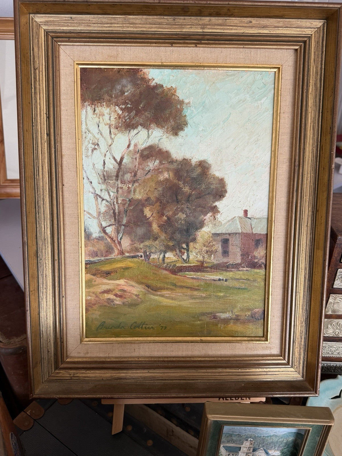 Brenda Collier 1977 Original Oil Painting Australian Landscape Signed Framed