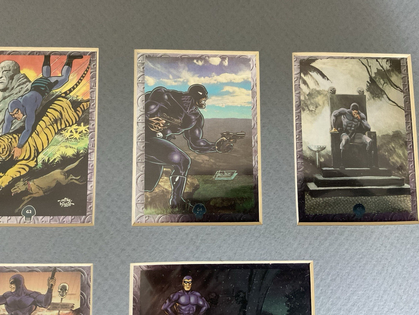 1994 The Phantom Gold Foil Chase Cards G1–G6 Complete Set Framed