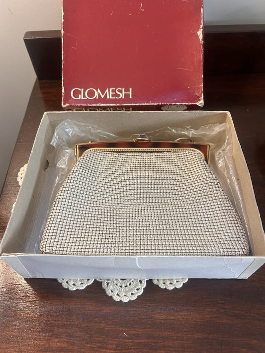 Vintage Glomesh B705 Bone Mesh Evening Bag with Box – Tortoiseshell Frame