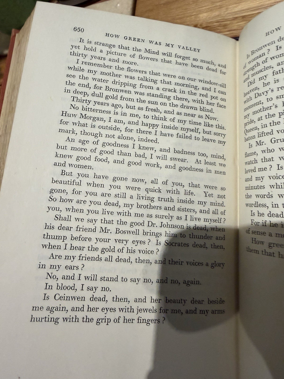 Richard Llewellyn How Green Was My Valley 1939 1st Edition Michael Joseph HC
