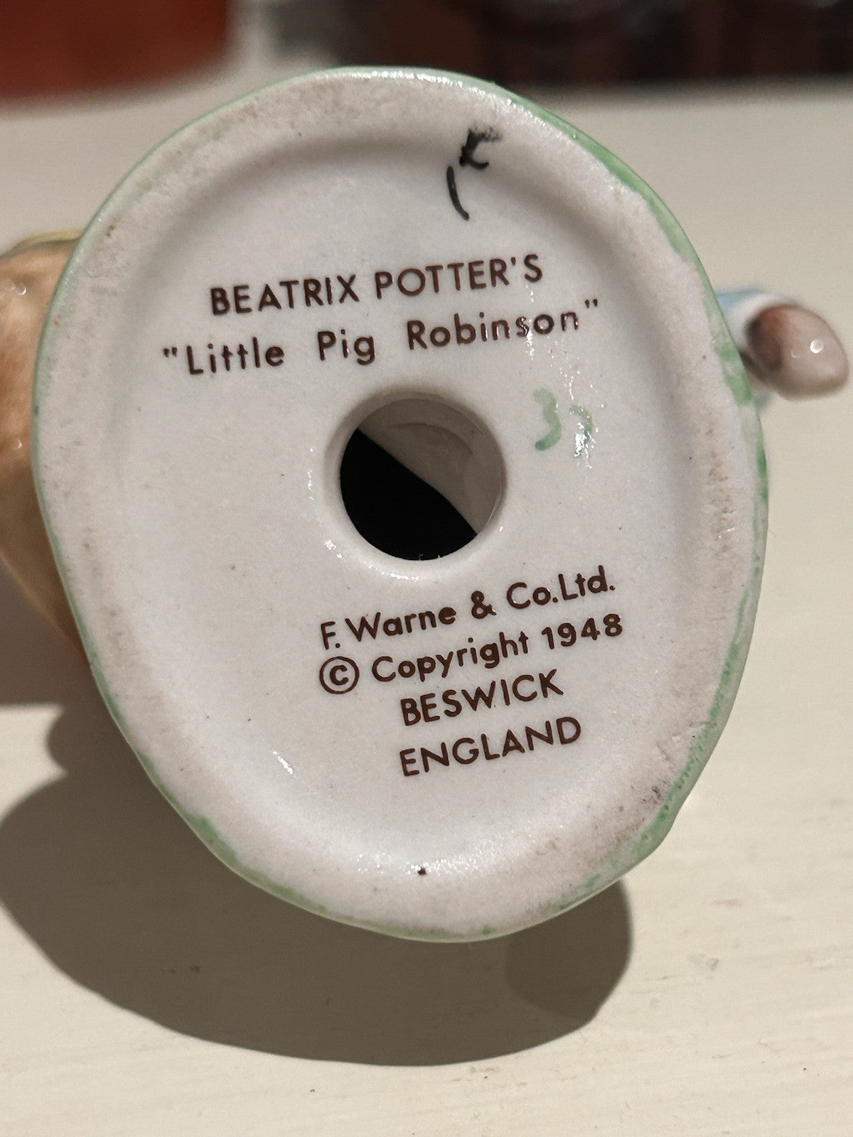 Beswick Beatrix Potter Little Pig Robinson Figurine England 1948