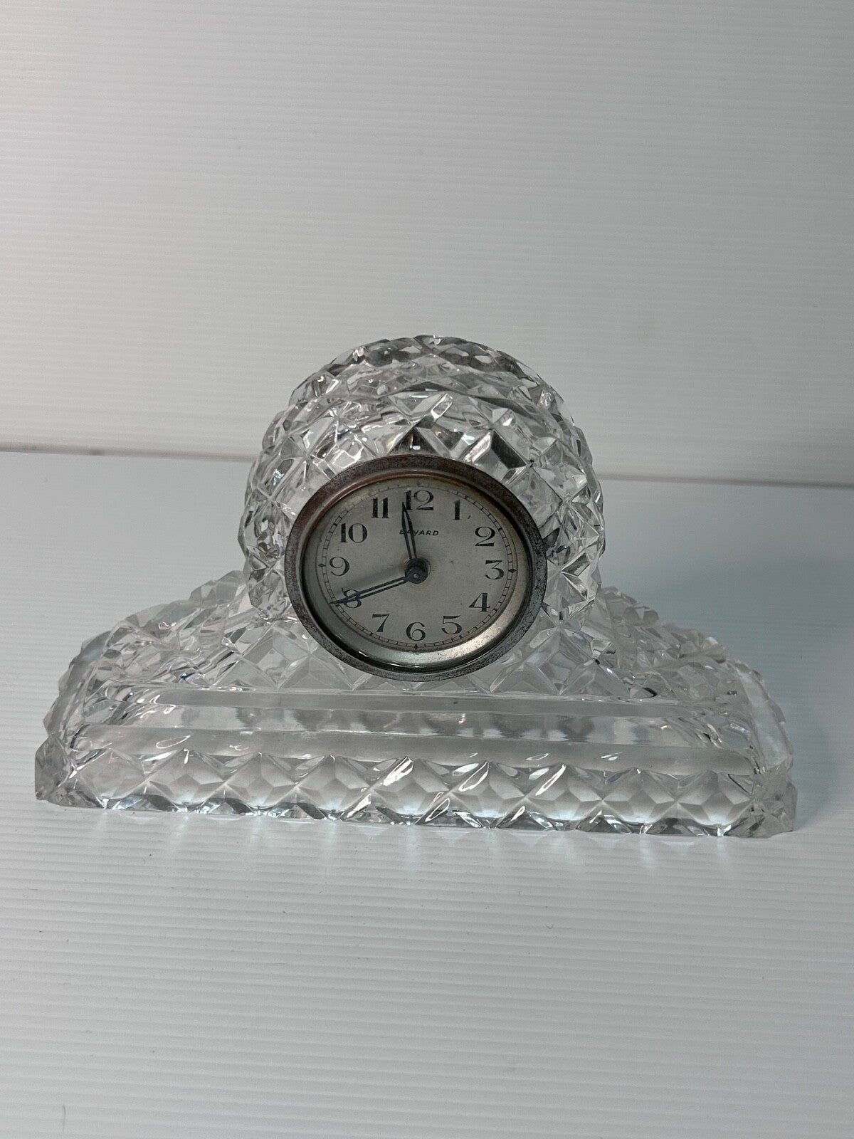 1930s French Art Deco Bayard Crystal Desk Clock – Duverdrey & Bloquel - working