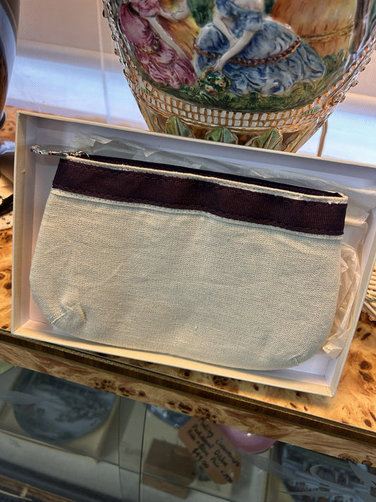 Stella McCartney Promo Gift Pouch Linen Cosmetic Clutch Boxed Rare