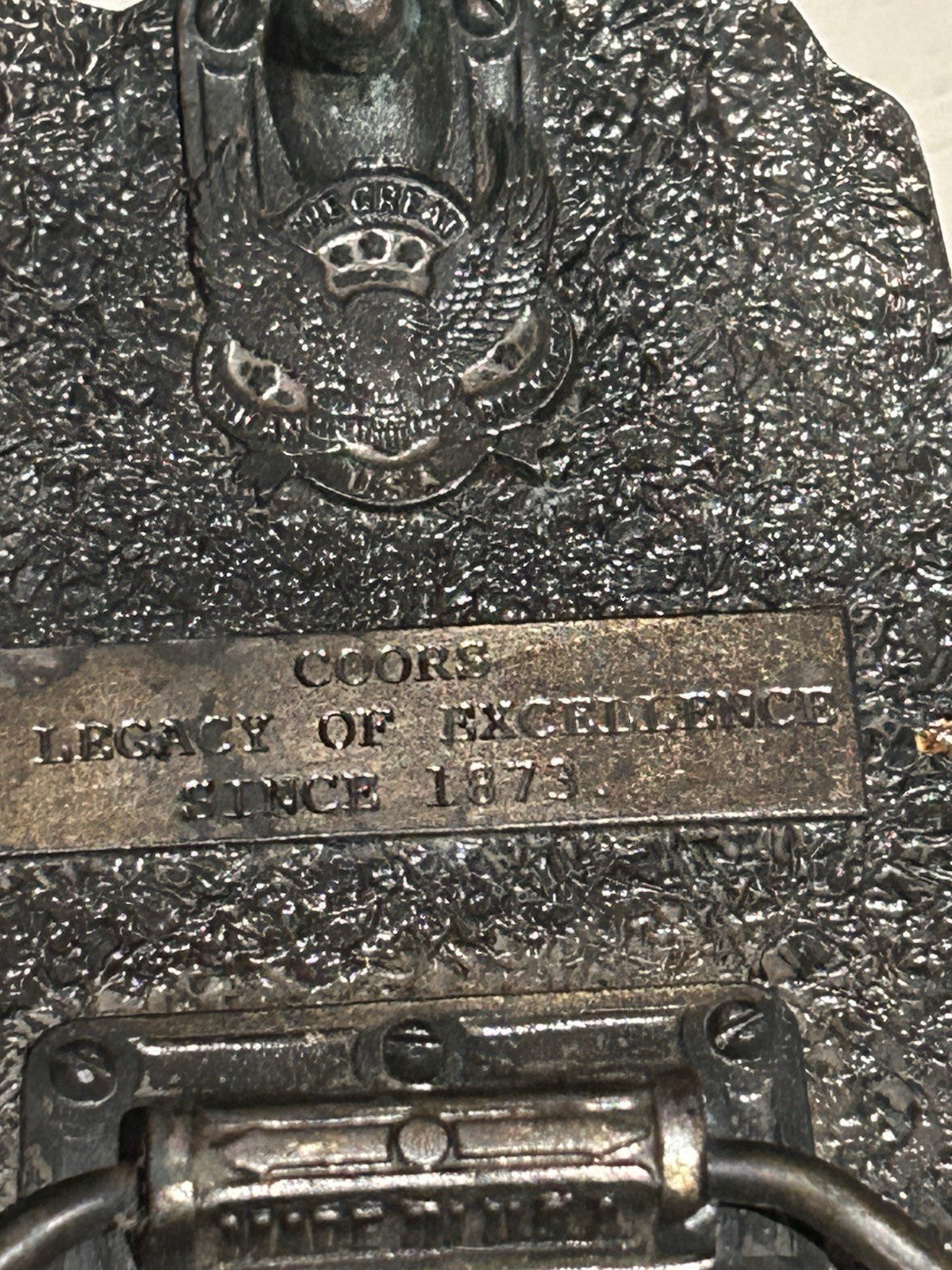 Vintage Coors Enamel & Metal Belt Buckle Made in USA