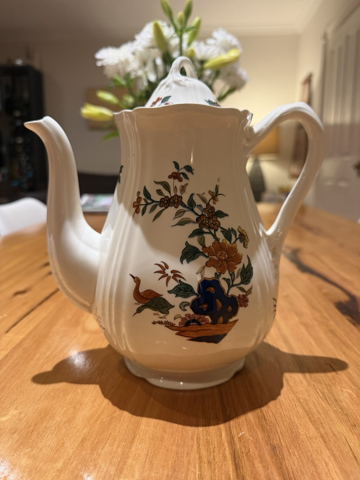 Wedgwood Chinese Teal Coffee Pot & Lid Etruria Barlaston England Vintage
