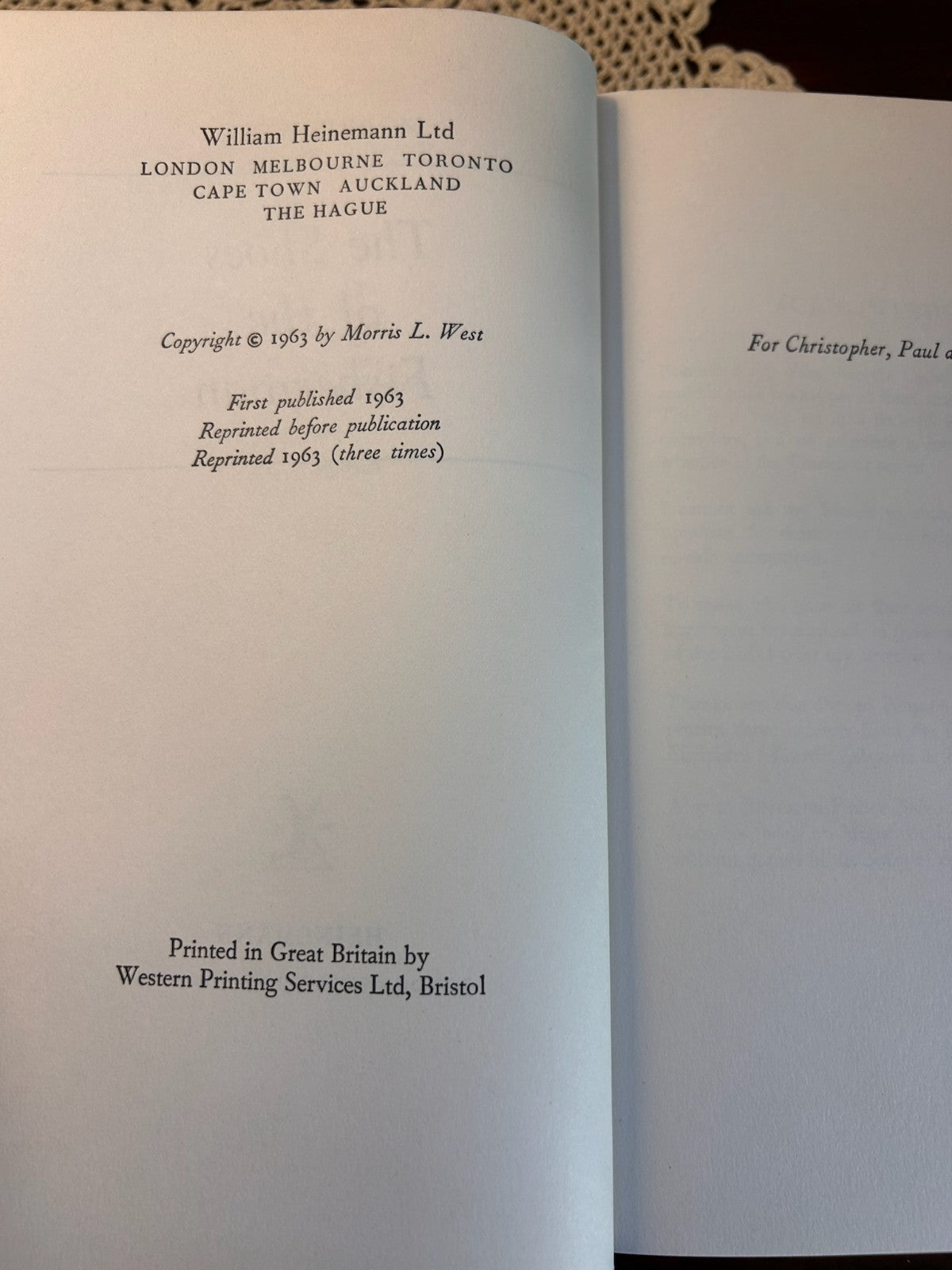 The Shoes of the Fisherman by Morris West (1963)