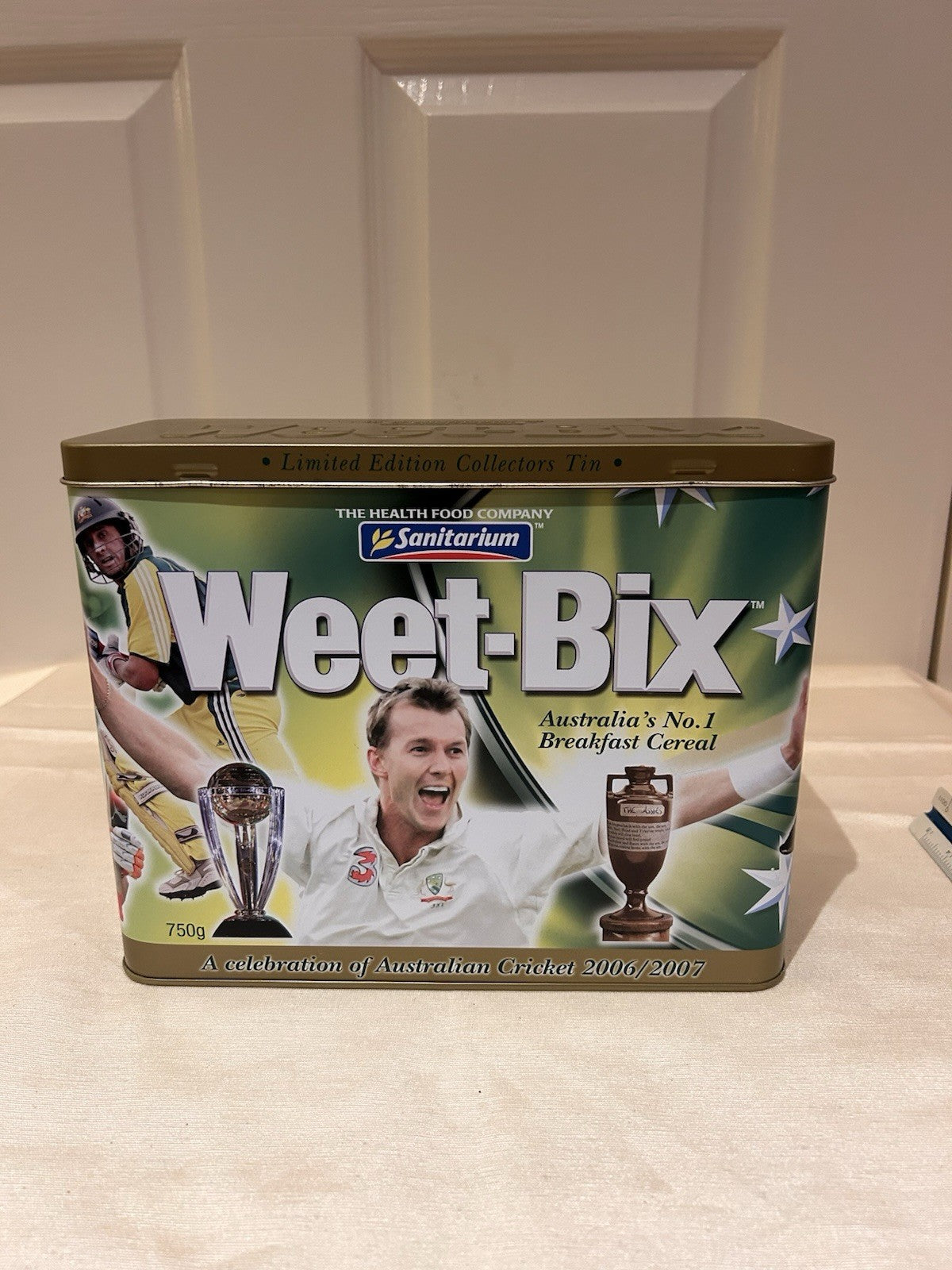 Weet-Bix Limited Edition Collectors Tin 2006/07 Australian Cricket Empty
