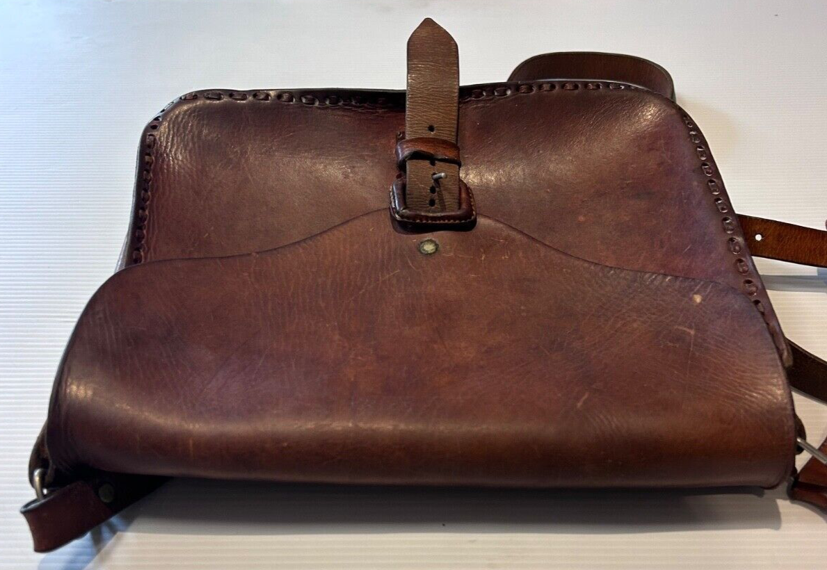 Vintage Handmade Leather Satchel – Rustic Brown Shoulder Bag