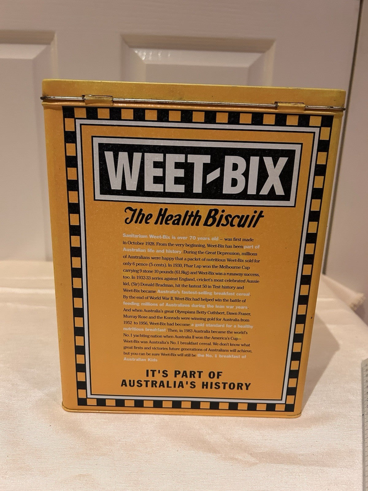 Weet-Bix Commemorative Tin c2001 1931 Design Sanitarium Australia Retro