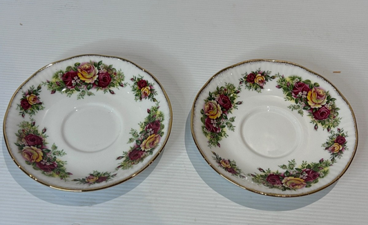 Elizabethan English Garden Saucer Fine Bone China Staffordshire England