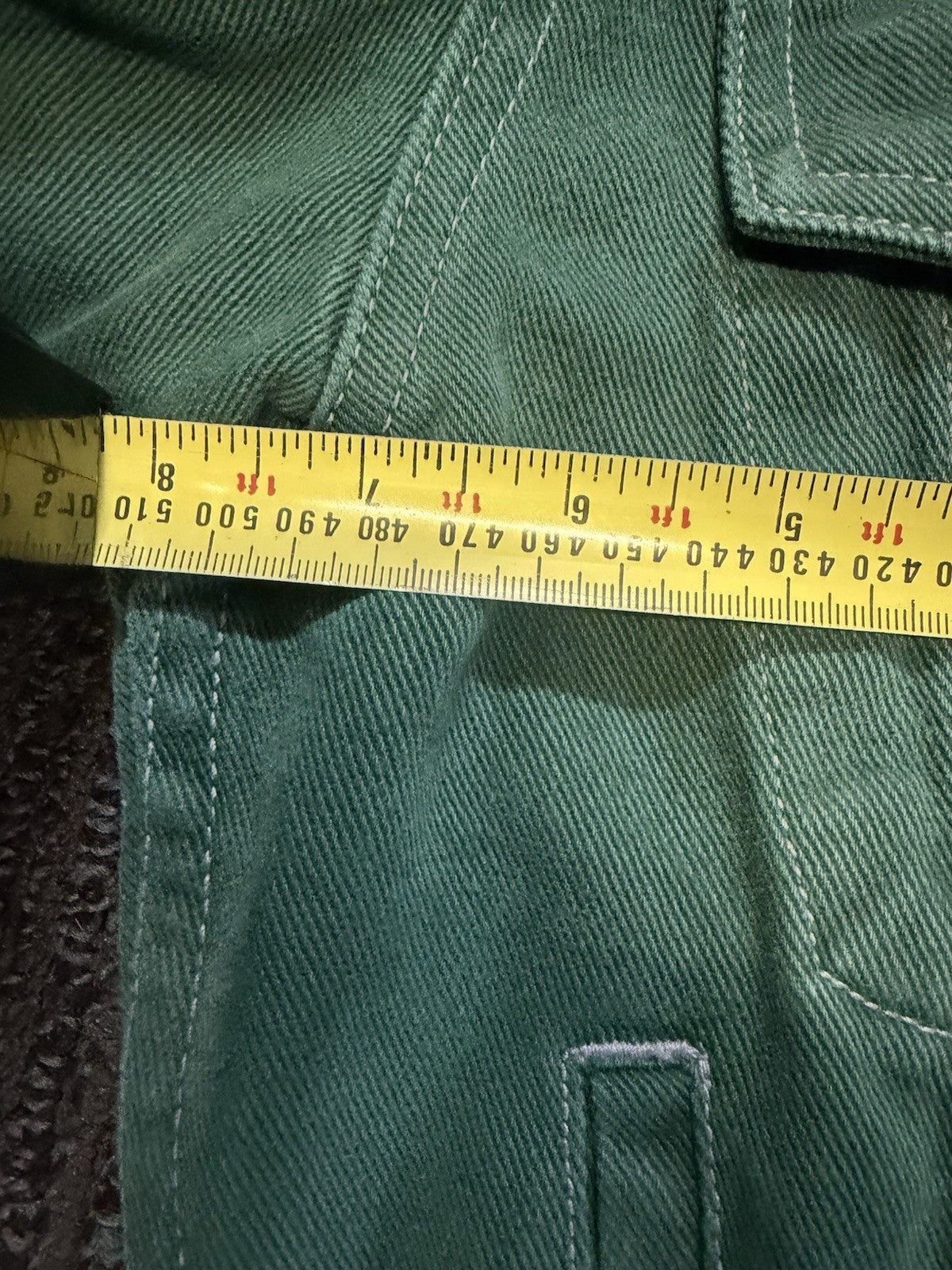 Vintage 1991 Levi’s Black Tab Green Denim Trucker Jacket Size S 90s 8540