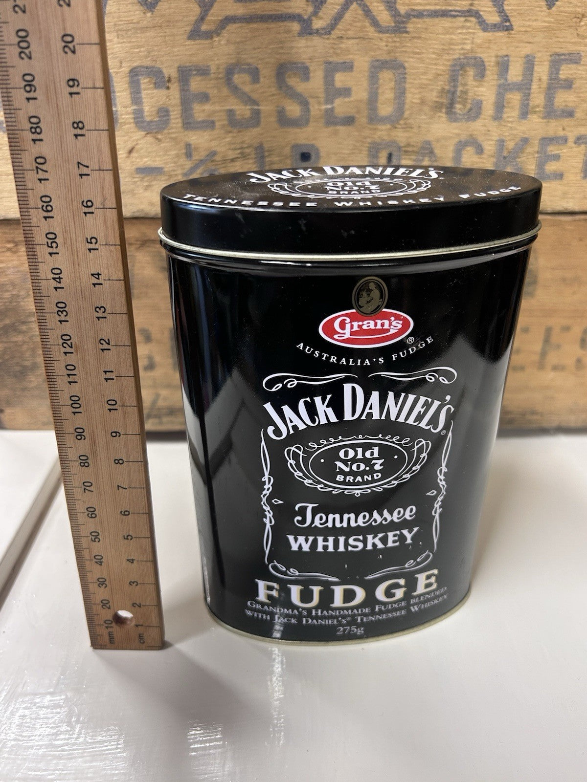 Jack Daniel’s Whiskey Fudge Tin 2005 Empty Vintage Collectible 275g