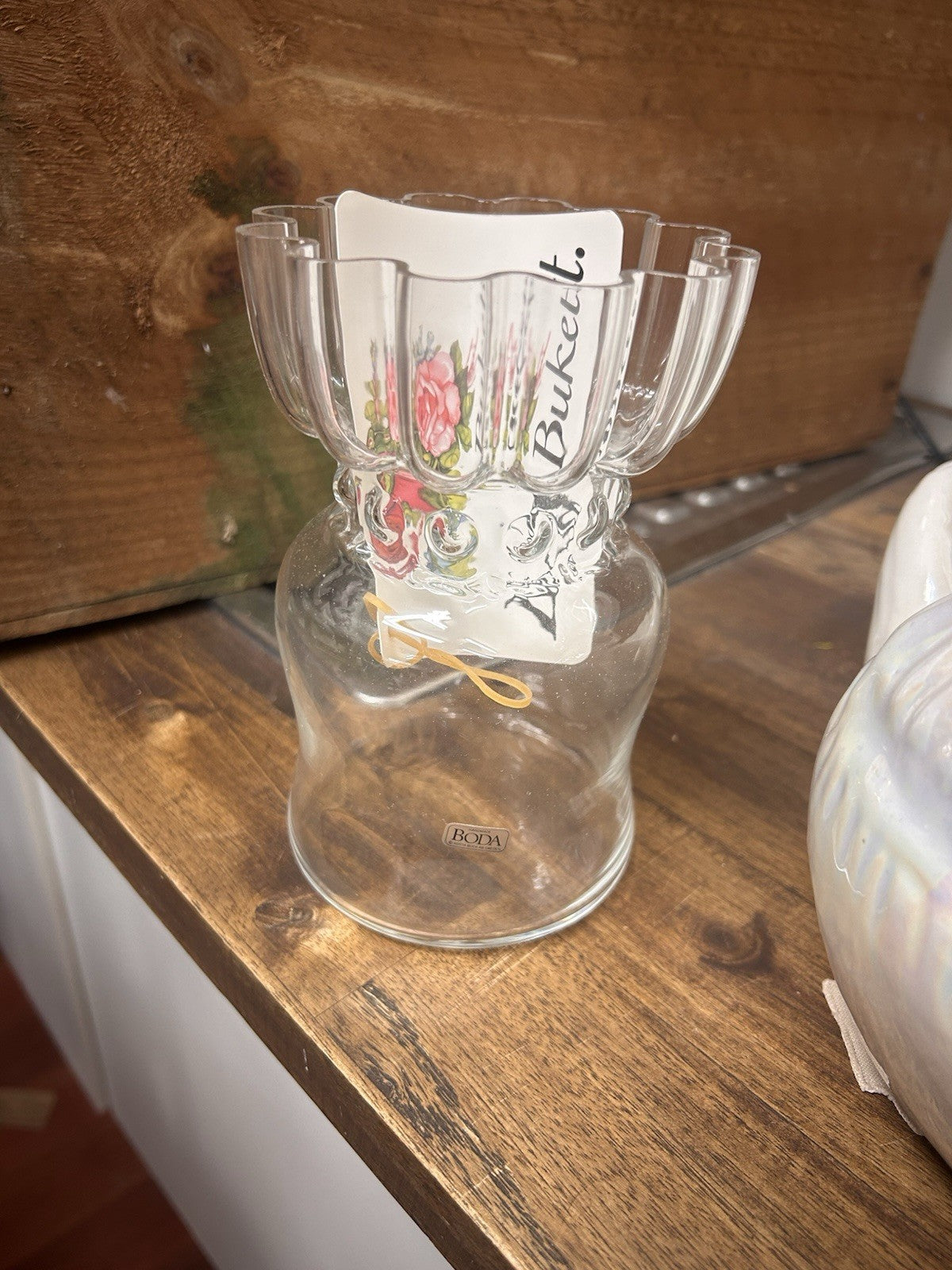 Boda Bukett Glass Vase Rolf Sinnemark Boxed Scandinavian Swedish Vintage
