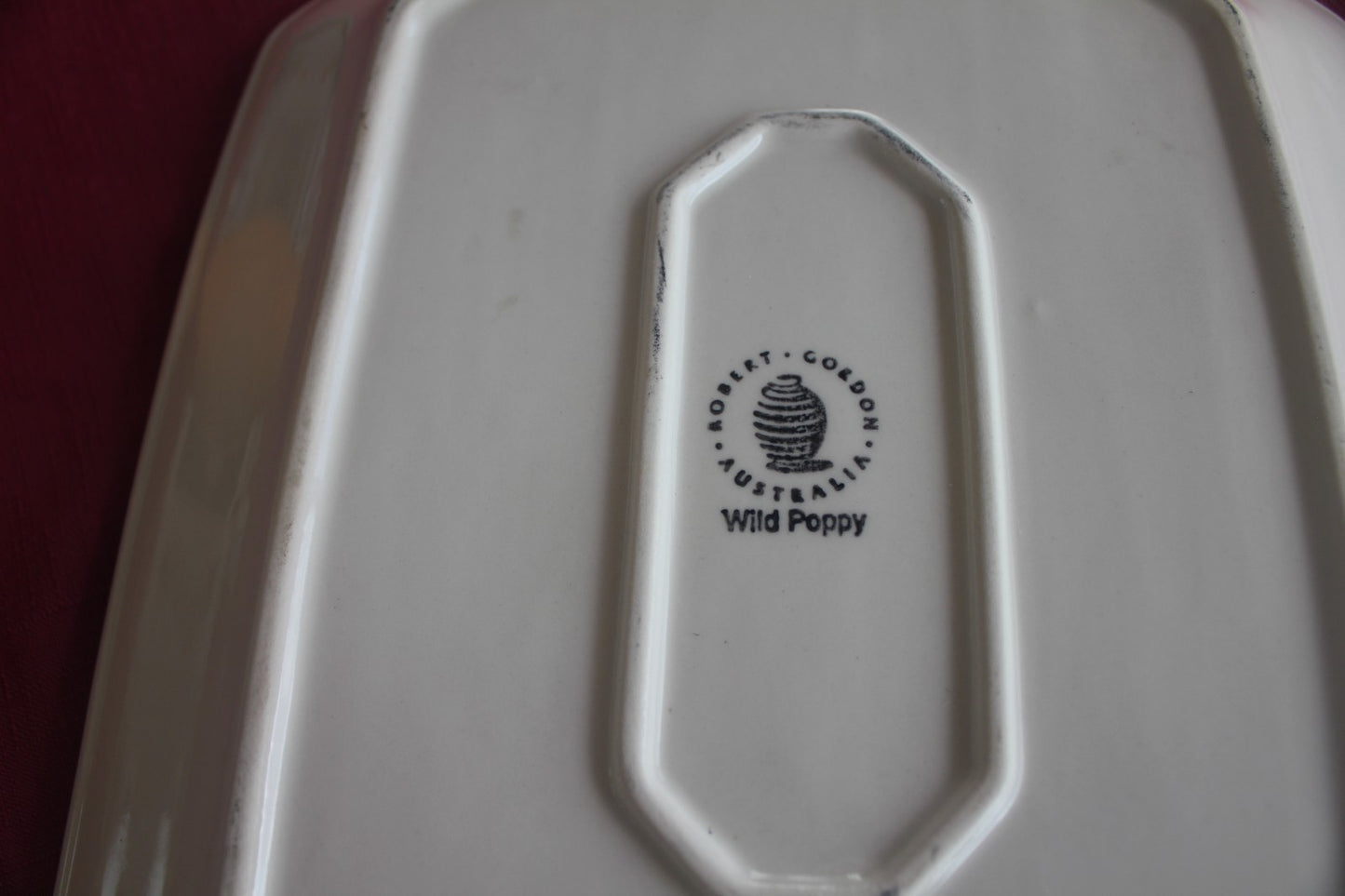 Australian Pottery “Wild Poppy” Vase & Platter Set – Robert Gordon