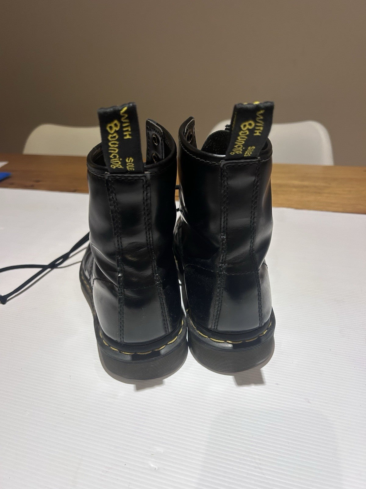 Dr Martens 1460 Black Leather Boots UK 6 EU 39 US 7 Lace-Up Made in China