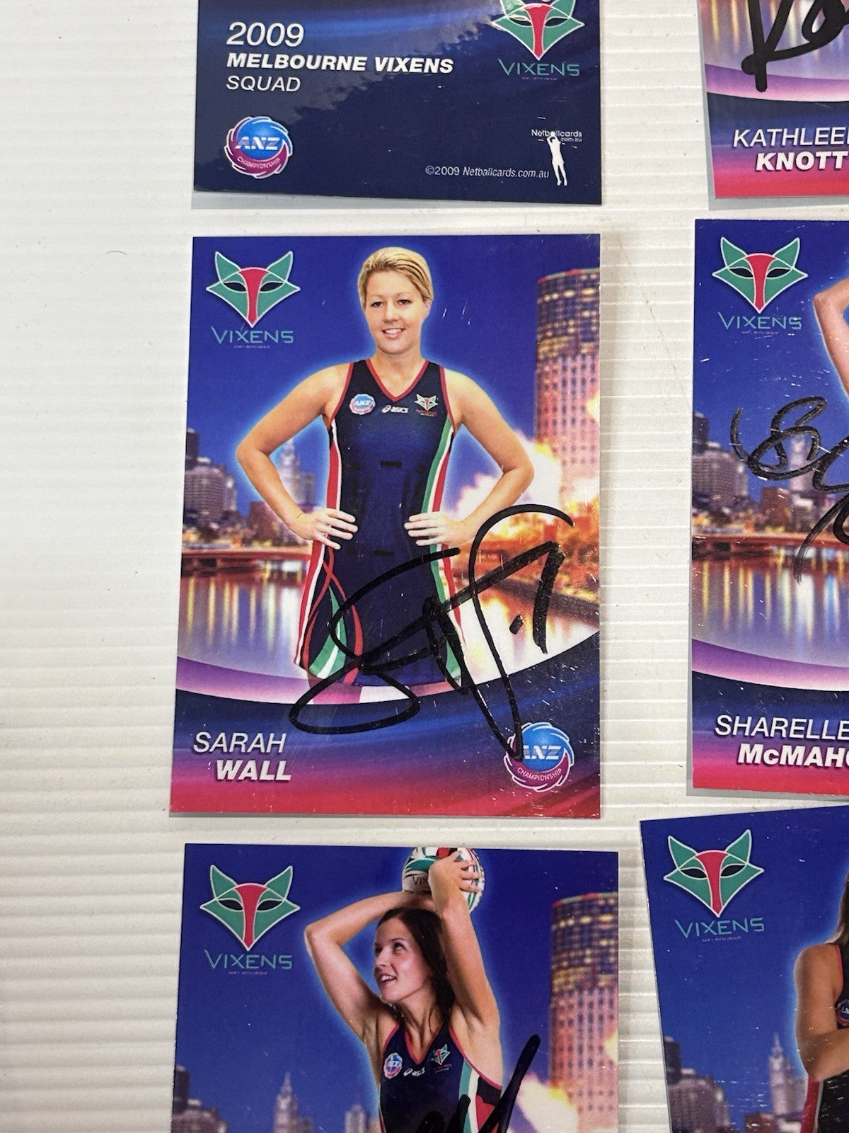 2009 Melbourne Vixens Signed Card Set Netball Premiers McMahon Chatfield