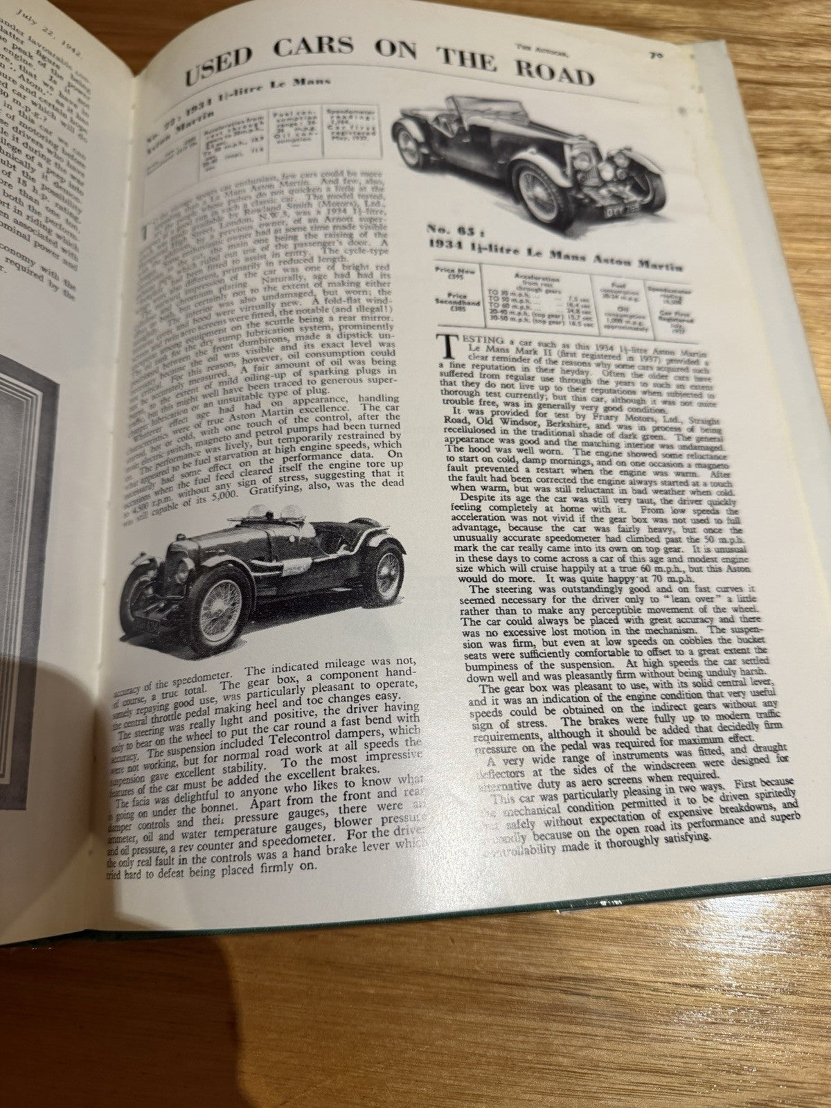 Aston Martin Contemporary Road Tests 1921-1942 Ltd Ed #909/1000 HC AMF Book