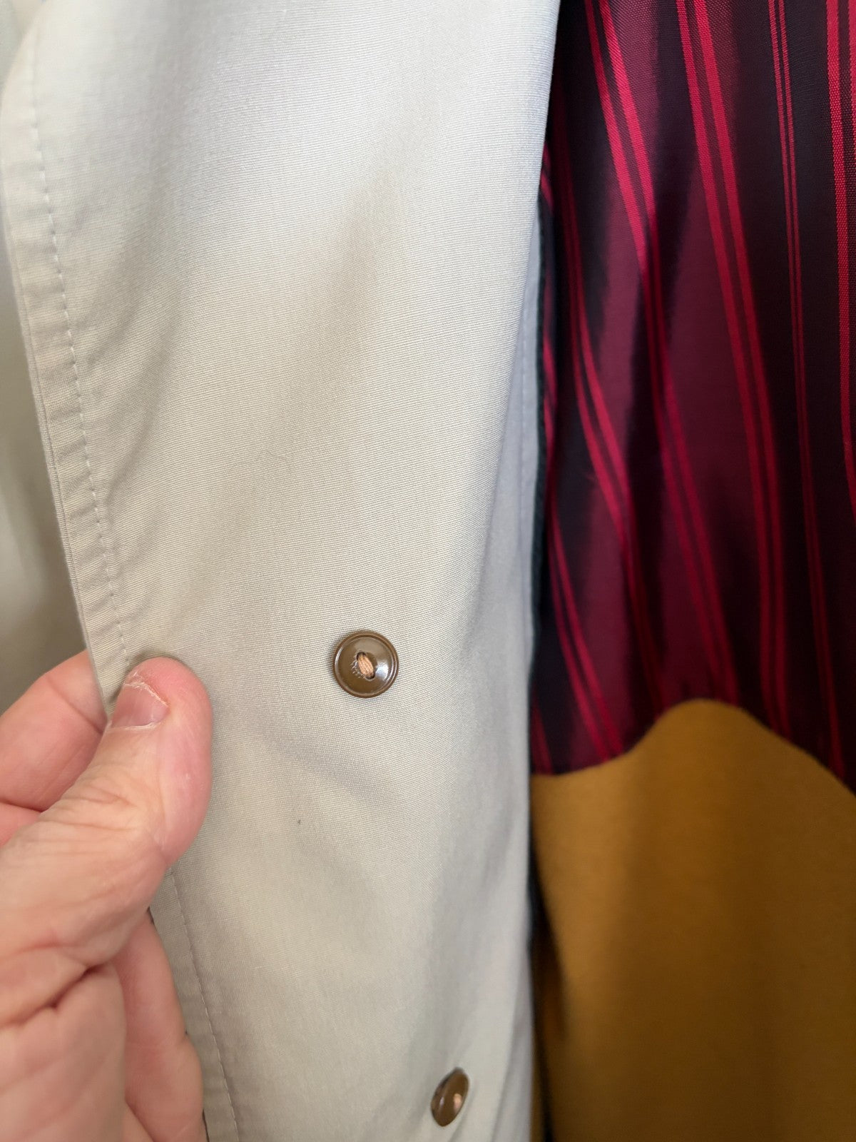Vintage Henry Buck's Melbourne Beige Overcoat with Removable Liner