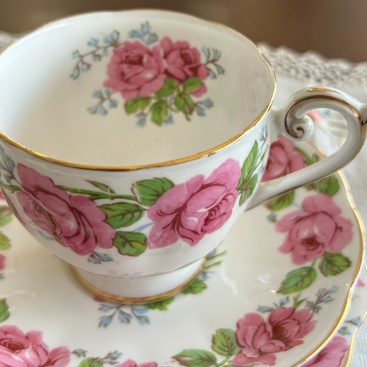 Queen Anne | Lady Alexander Rose | Trio Fine Bone China | English Pink Roses